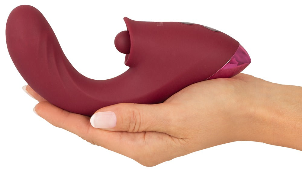 Javida 3 Function Thrusting - Vibrador con Función de Empuje y Estimulador de Clítoris