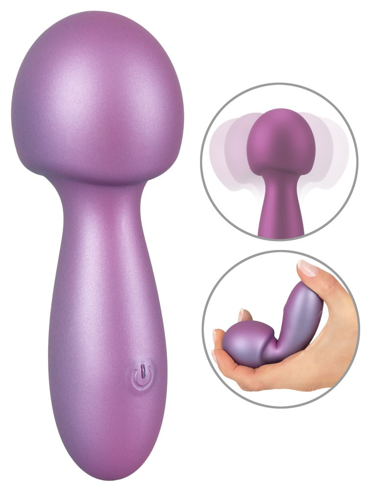 Sweet Smile Metallic Mini Wand - Varita de Masaje Recargable con 10 Modos