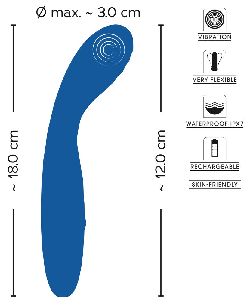 Sweet Smile Flexible G-Spot - Vibrador Punto G Metalizado Recargable