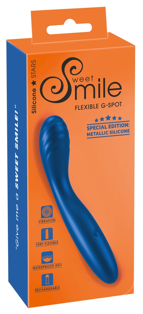 Sweet Smile Flexible G-Spot - Vibrador Punto G Metalizado Recargable