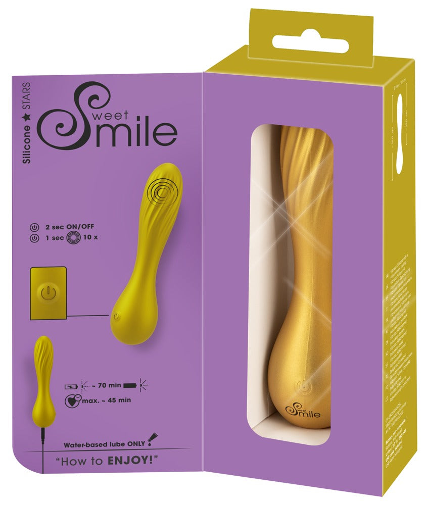 Sweet Smile Metallic Vibe - Minivibrador Recargable de Silicona Metalizada