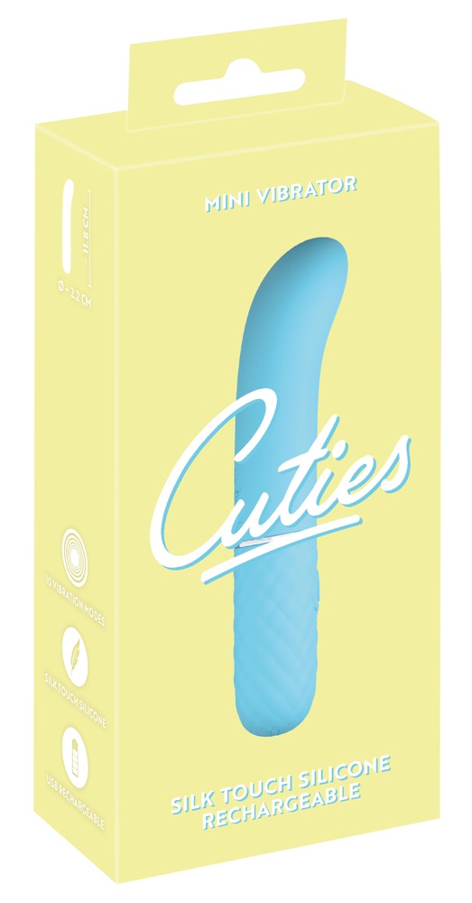Cuties Mini Vibrador Blue 5.G - Silicona Suave 10 Modos
