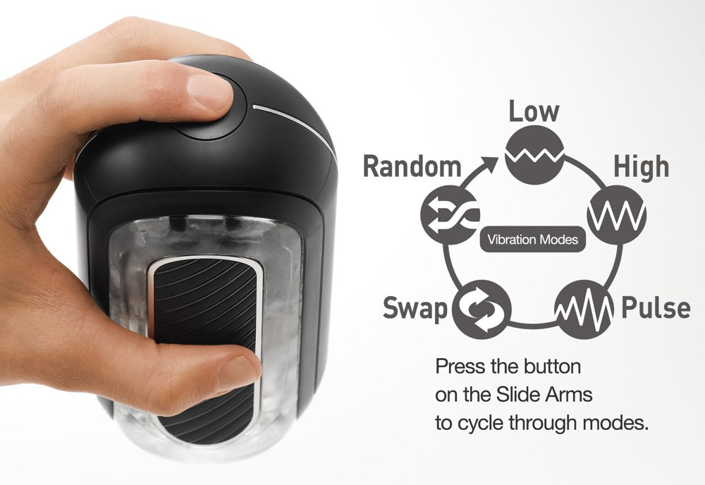 Flip Zero Gravity Black Electr - Masturbador Vibrante con 2 Motores