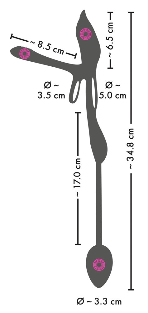 Couples Choice RC Multi Función - Vibrador de Pareja 5 en 1 con Mando a Distancia