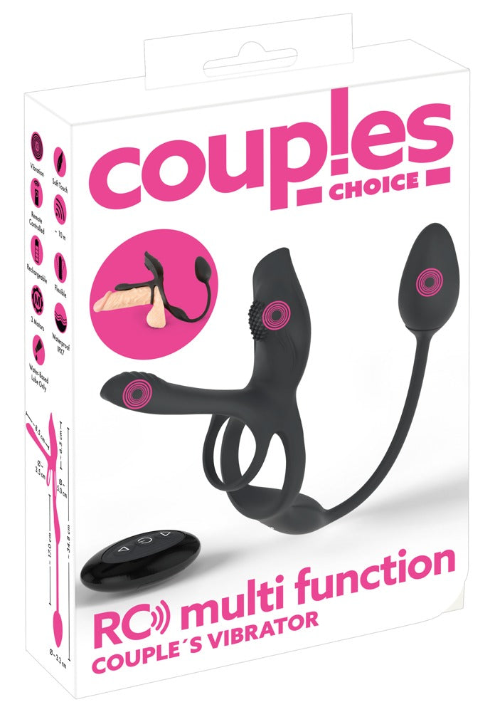 Couples Choice RC Multi Función - Vibrador de Pareja 5 en 1 con Mando a Distancia