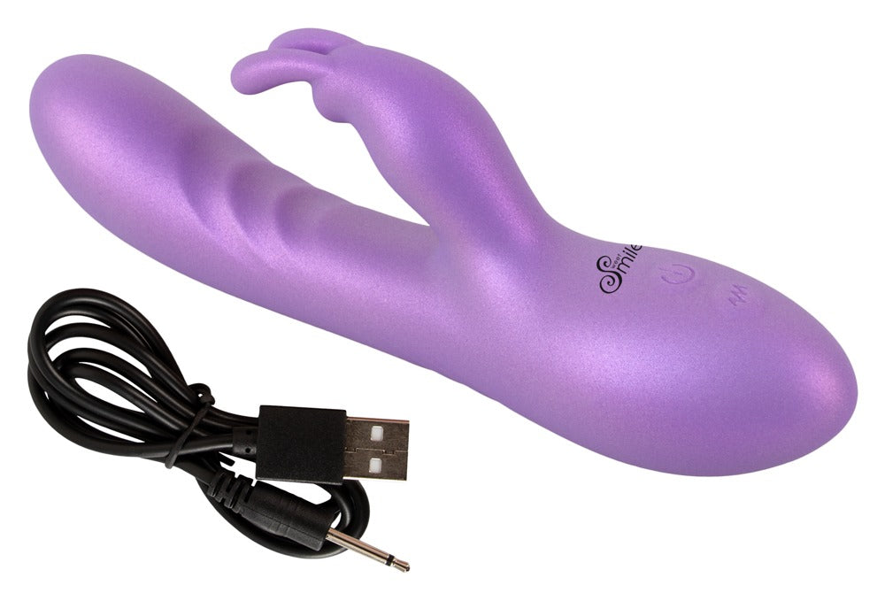 Sweet Smile Flexible Rabbit - Vibrador Clítoris Doble Estimulación Metalizado