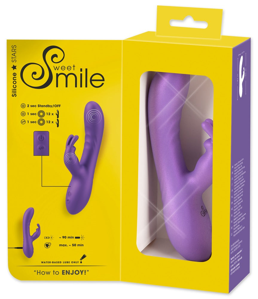 Sweet Smile Flexible Rabbit - Vibrador Clítoris Doble Estimulación Metalizado