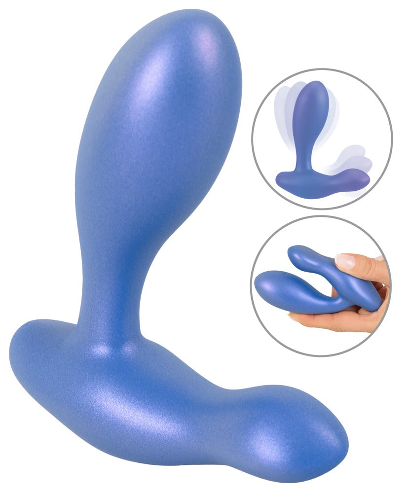 Sweet Smile Flexible Butt Plug - Vibrador Anal Doble Motor Metalizado