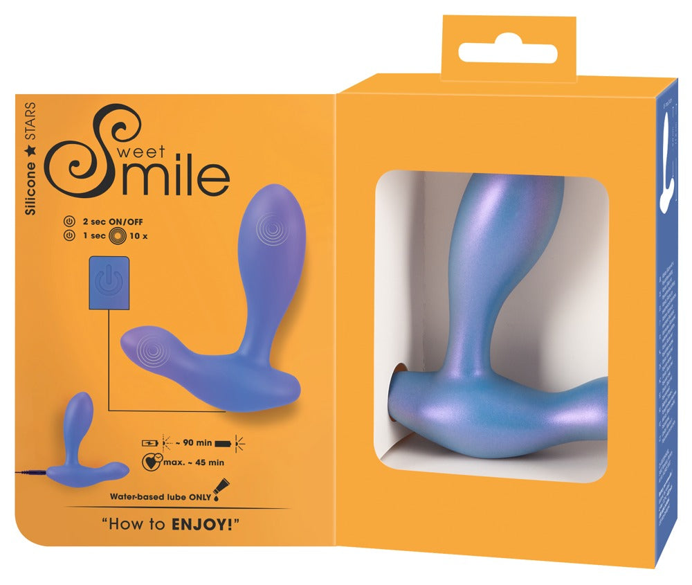 Sweet Smile Flexible Butt Plug - Vibrador Anal Doble Motor Metalizado