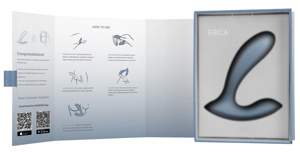 Erica Blue - Vibrador Braguita Recargable con App Control | SVAKOM