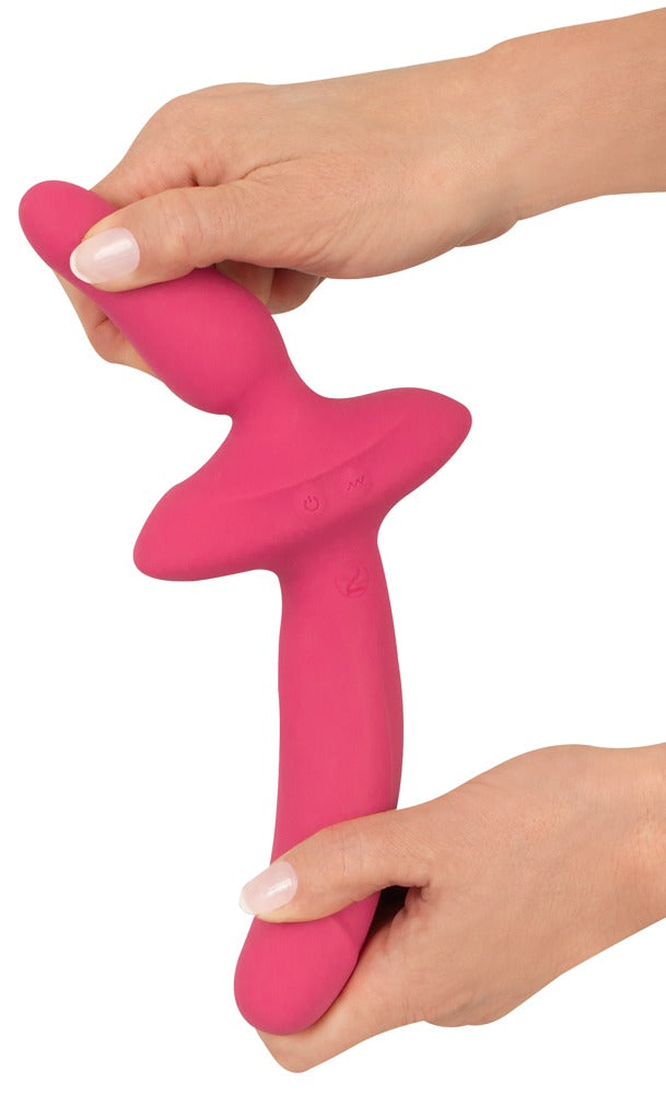 Couples Choice 2in1 Vibrador y Plug Anal - Doble Placer con 10 Modos
