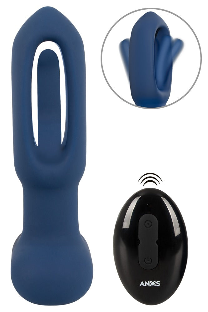 ANOS Flickering Tongue Butt Plug - Vibrador Anal con Lengüeta Motorizada y Mando a Distancia