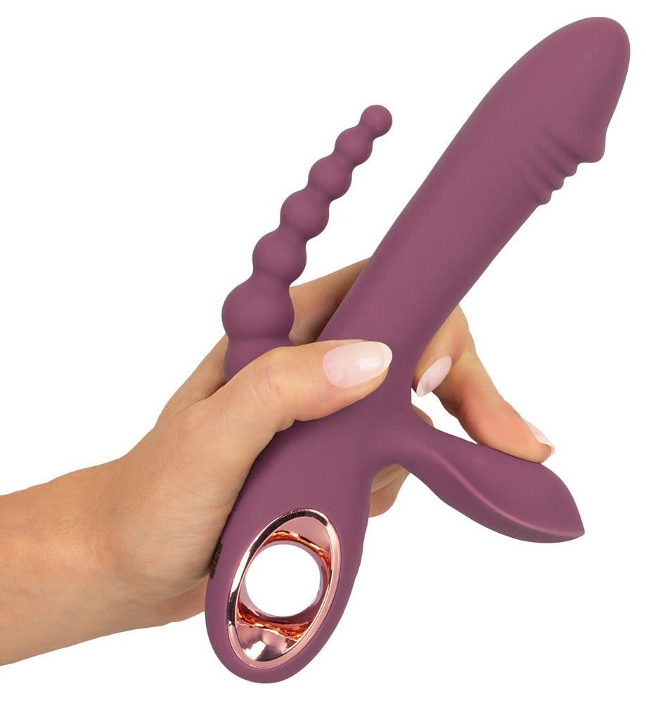 Slim Triple Plum - Vibrador 3 en 1 Recargable You2Toys