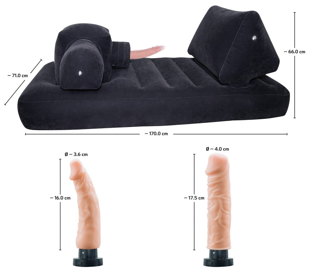 Velvet Luxury Bed You2Toys - Cama Hinchable con Vibradores y Mando a Distancia