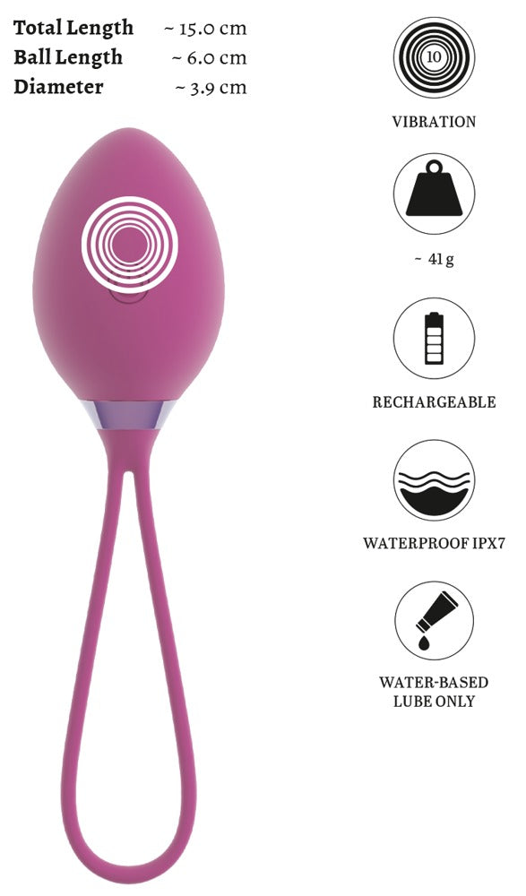 Beau Coeur Rovana RC Love Ball - Huevo Vibrador con Control Remoto