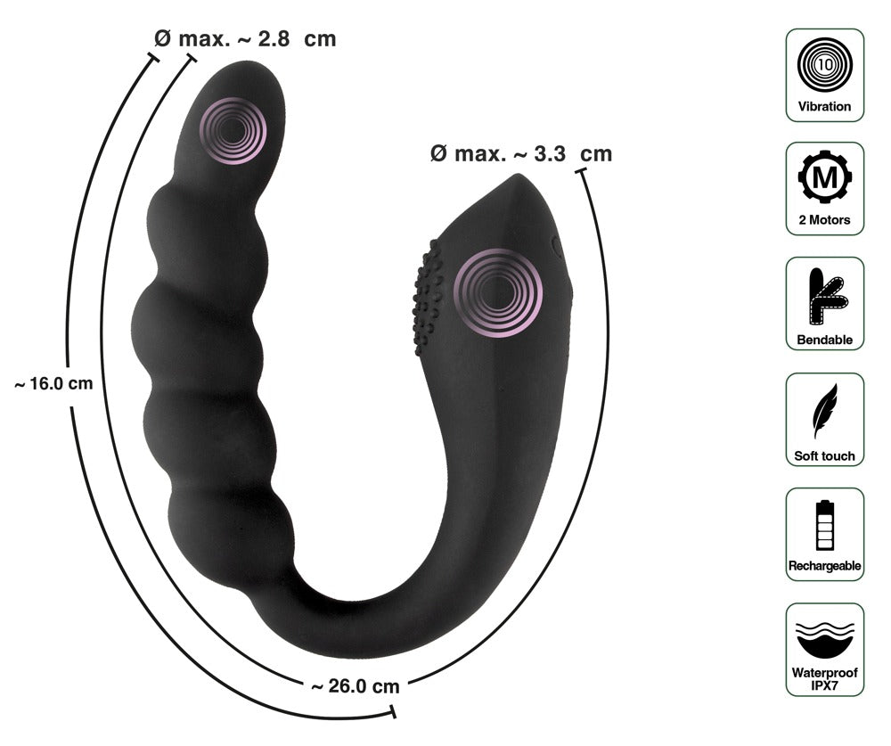 BV Bendable Dual Stimulator - Vibrador Doble Flexible con Doble Estimulación