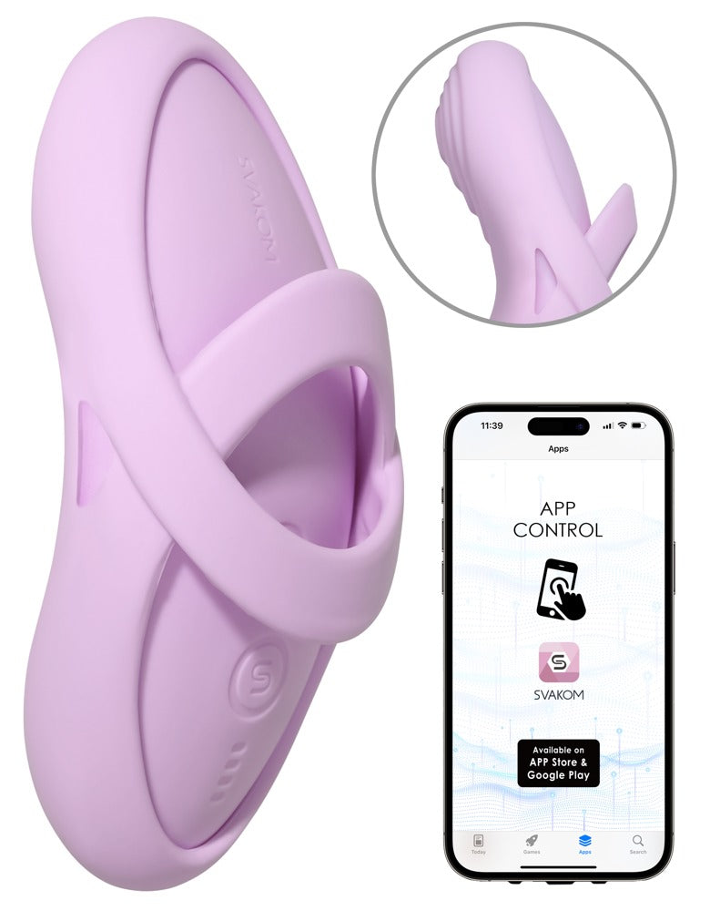 Echo 2 Pink Lilac - Vibrador de Dedo Inteligente con Calor SVAKOM