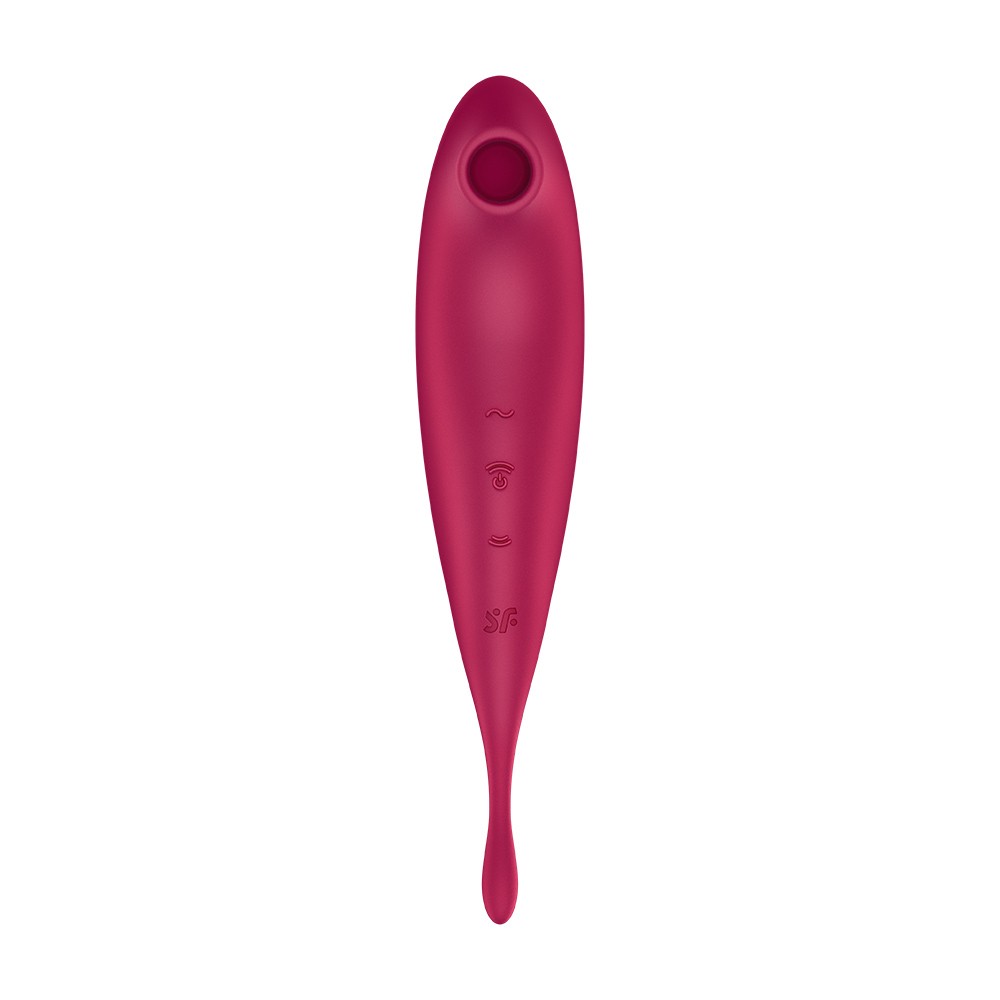VIBRADOR TWIRLING PRO SATISFYER CON APLICACIÓN CONNECT ROJO
