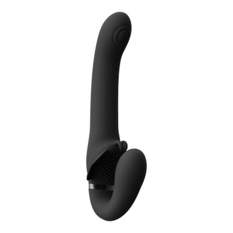 STRAP-ON SIN ARNÉS SATU PULSE-WAVE AND VIBRATING PRETO VIVE