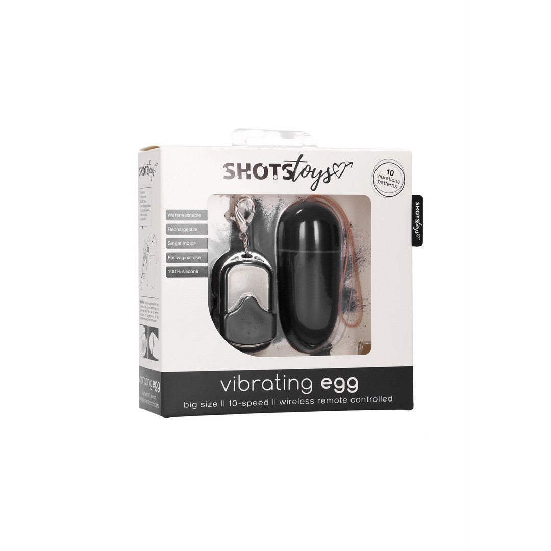 HUEVO VIBRADOR CON 10 VELOCIDADES Y MANDO A DISTANCIA L PRETO SHOTS TOYS