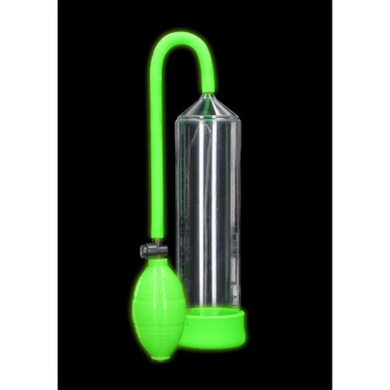 BOMBA PARA EL PENE FLUORESCENTE CLASSIC PUMP GLOW IN THE DARK OUCH!