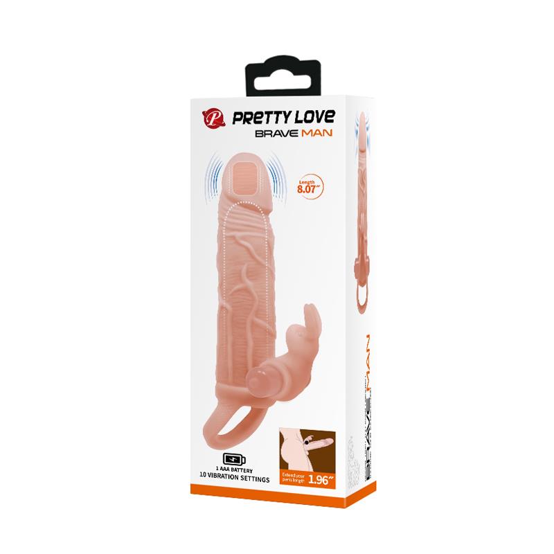 Brave Man Funda para el Pene con Vibración