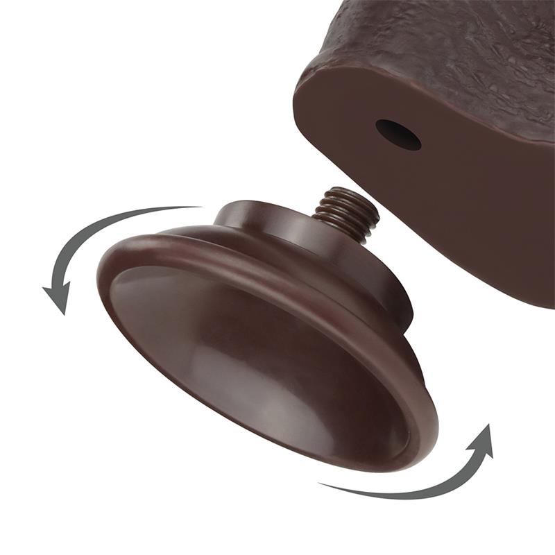 Dildo con Piel Retractil 7 Negro