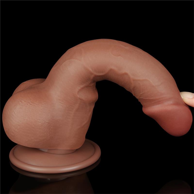 Dildo con Piel Retractil 7.5 Bronceado