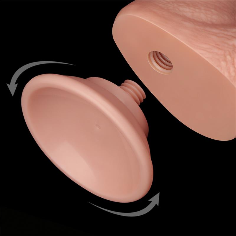 Dildo Dual Layer Piel Deslizante Retractil 7.5