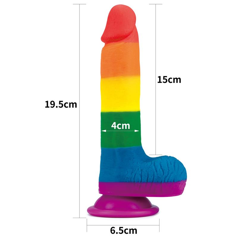 Dildo Prider 7.5 Silicona Líquida LGBT