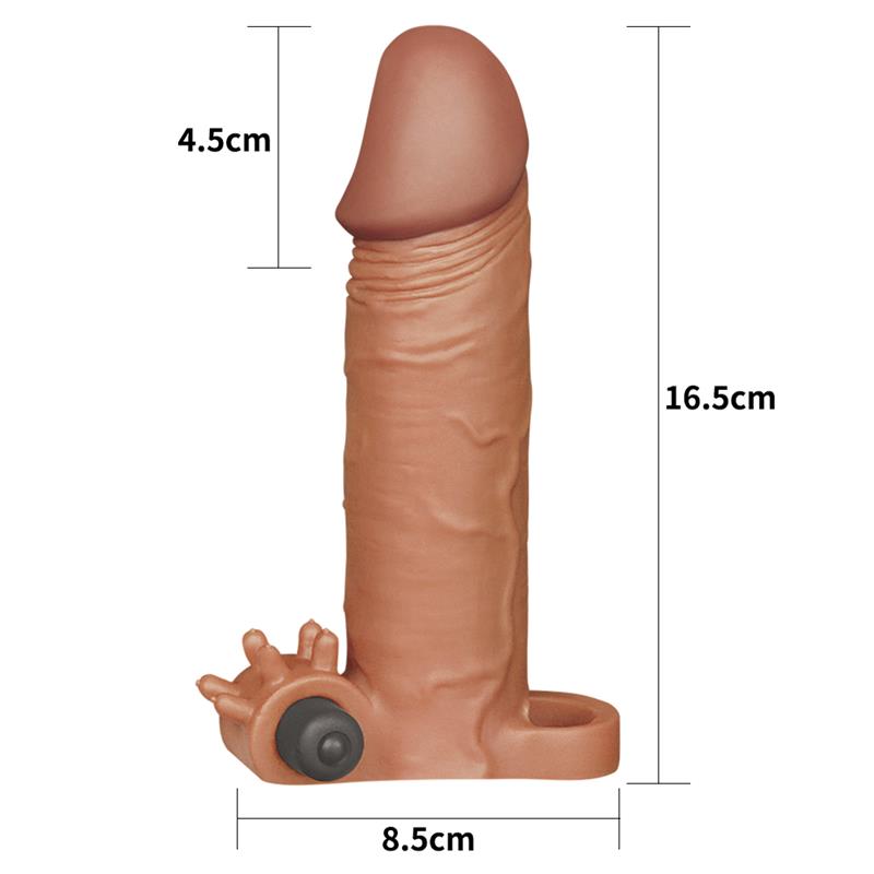 Funda para el Pene con Vibración Add 2 Pleasure X Tender Marrón