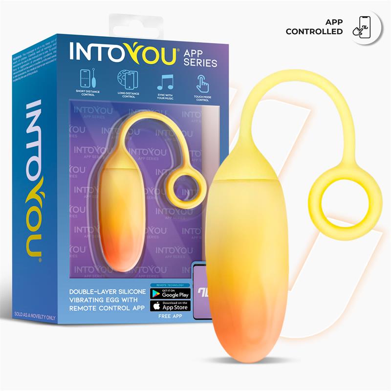 Huevo Silicona Doble Capa con APP Amarillo/Naranja