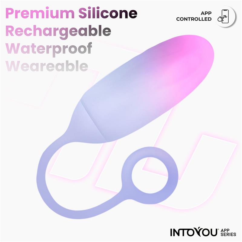 Huevo Silicona Doble Capa con APP Rosa/Azul