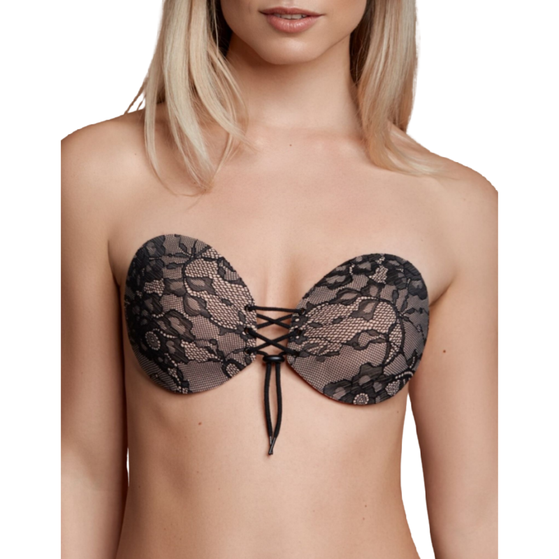 Bye Bra Sujetador Adhesivo Push Up Cup D - Invisible y Encaje