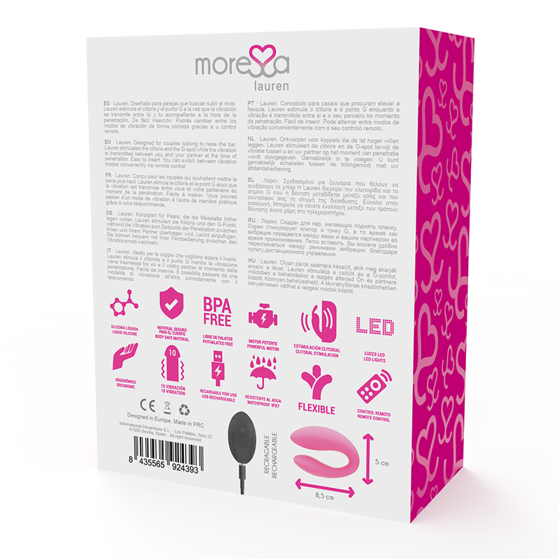 Moressa Lauren - Estimulador Dual con Control Remoto para Parejas