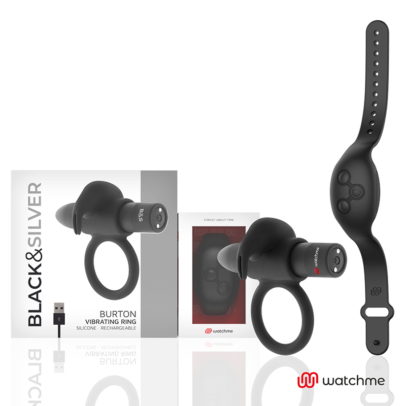 BLACK&SILVER Burton Remote Control Cockring WatchMe