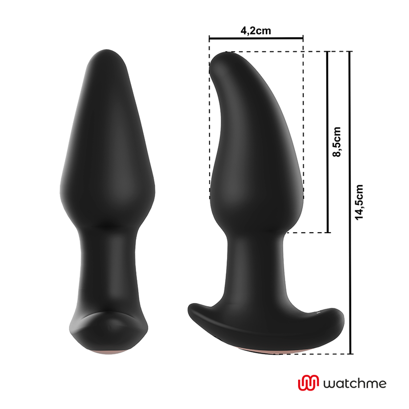 ANBIGUO AMADEUS - Plug Anal Vibrador con Rotación de Perlas y Control Remoto WATCHME