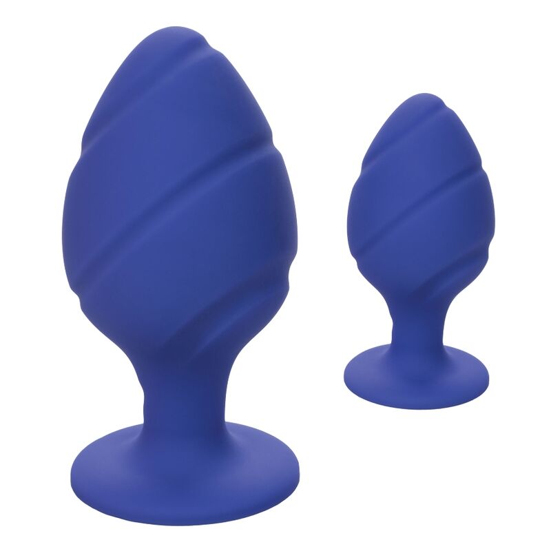 CalExotics Cheeky Butt Plug Purple - Set de 2 Plugs Anales con Texturas