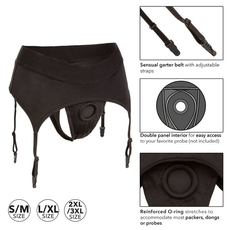 CalExotics Boundless Thong with Garter L/XL