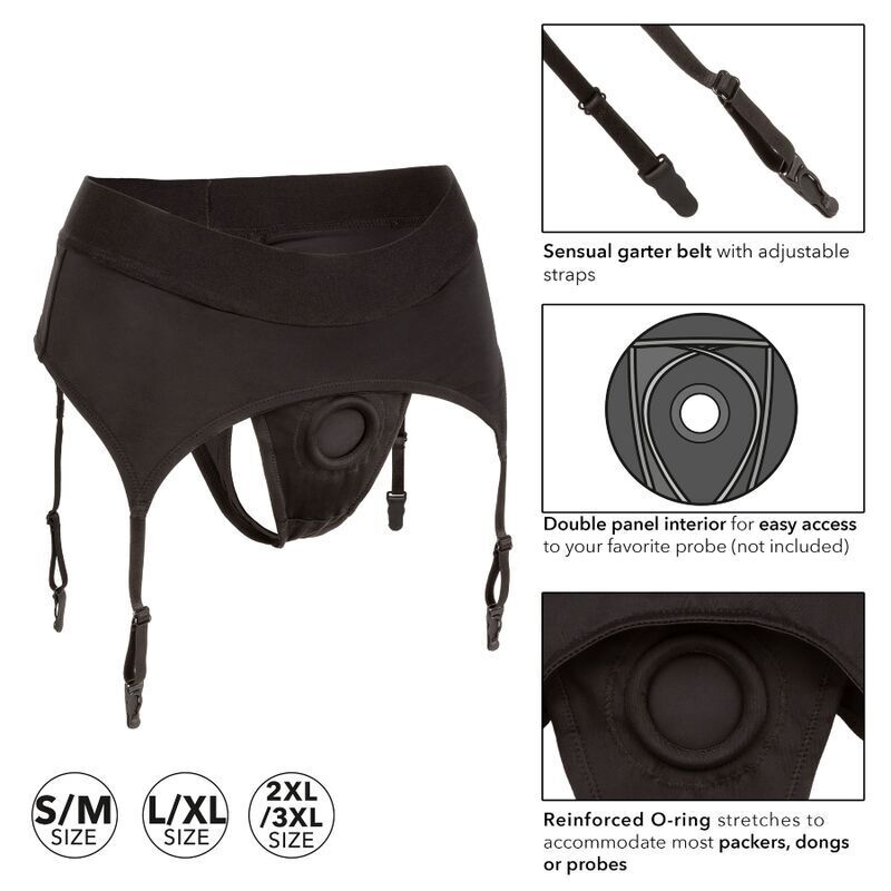 CalExotics Boundless Thong with Garter S/M