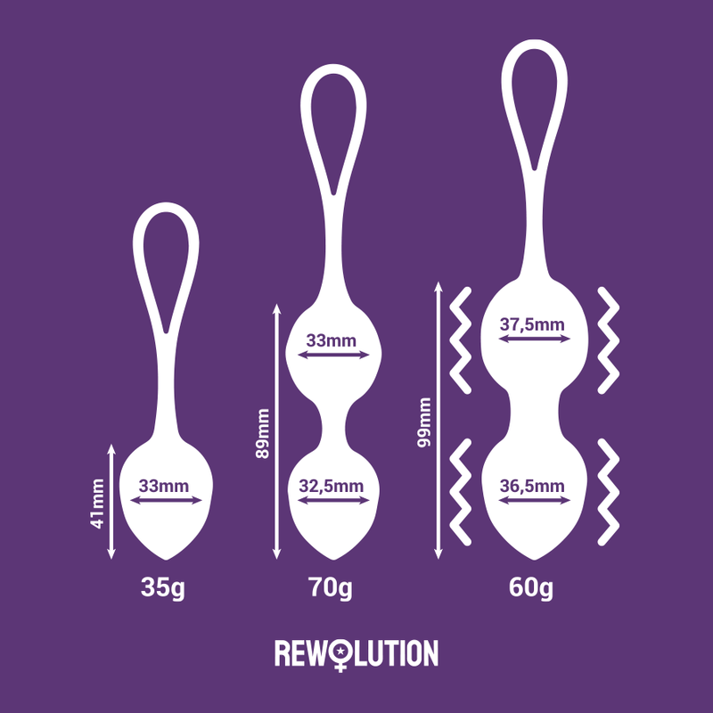 Rewolution Rewobeads - Bolas Vibrantes con Control Remoto y Tecnología WatchMe