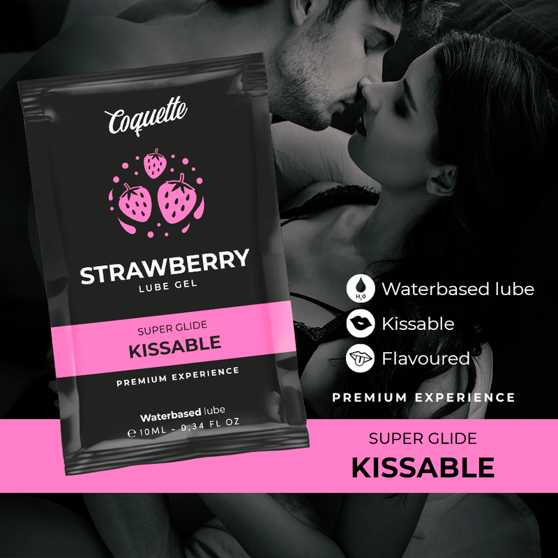Coquette Lubricante Kissable Base Agua Fresa 10 ml