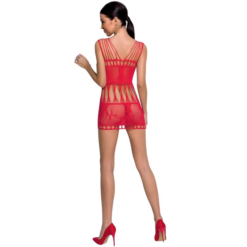 Passion Woman BS090 Bodystocking Rojo - Diseño Erótico Elástico