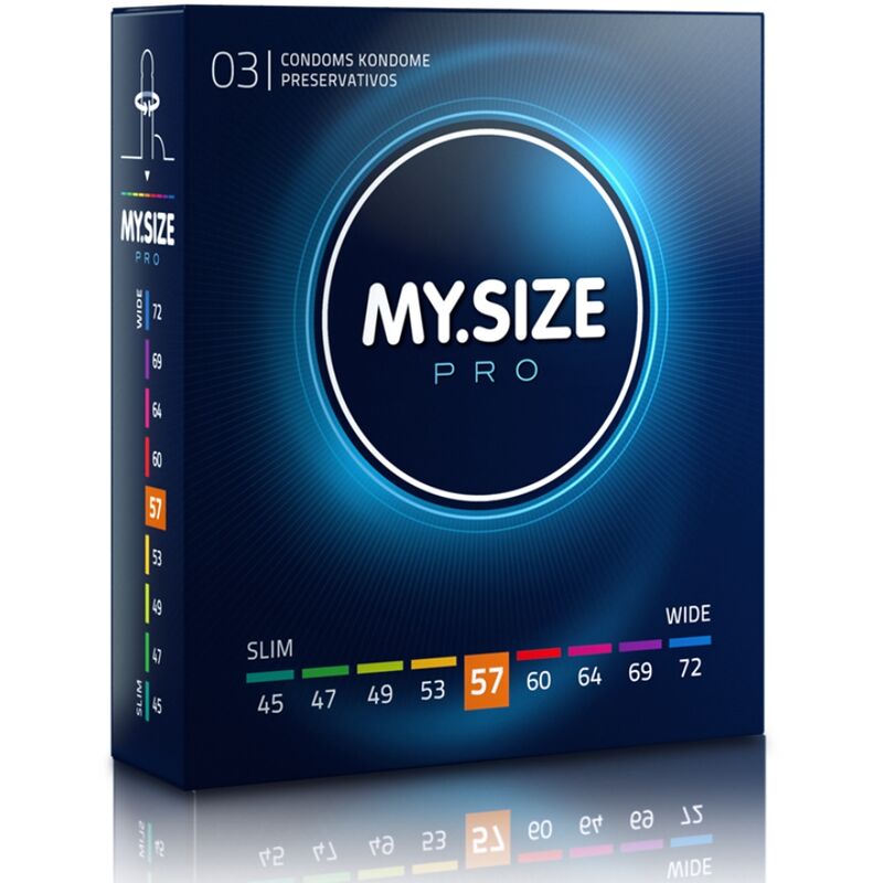 MySize Pro Condoms 57 mm - Pack 3 Unidades