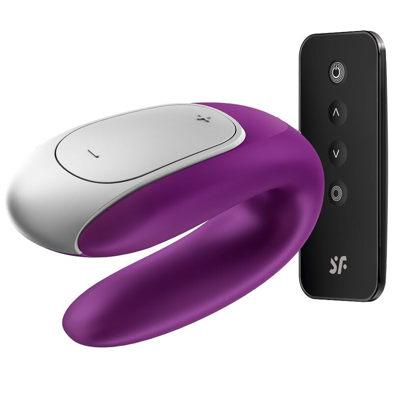 Satisfyer Double Fun Partner Vibrator Purple - Vibrador para Parejas con Control Remoto