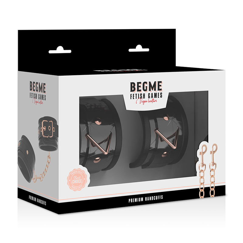 BEGME Black Edition Premium Handcuffs with Neoprene Lining