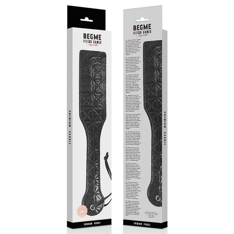 BEGME Black Edition Vegan Leather Paddle - Accesorio BDSM