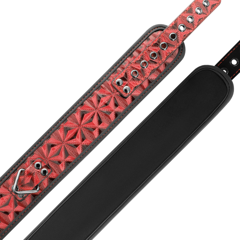 Begme Red Edition - Collar Premium de Cuero Vegano con Forro de Neopreno
