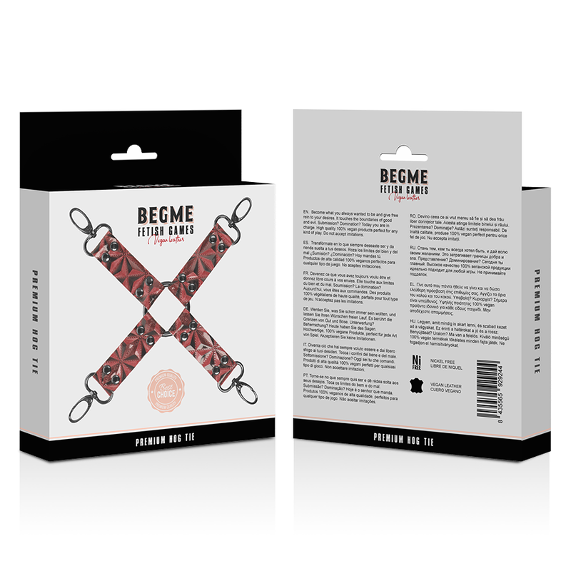 BEGME Red Edition Hog Tie Cuero Vegano