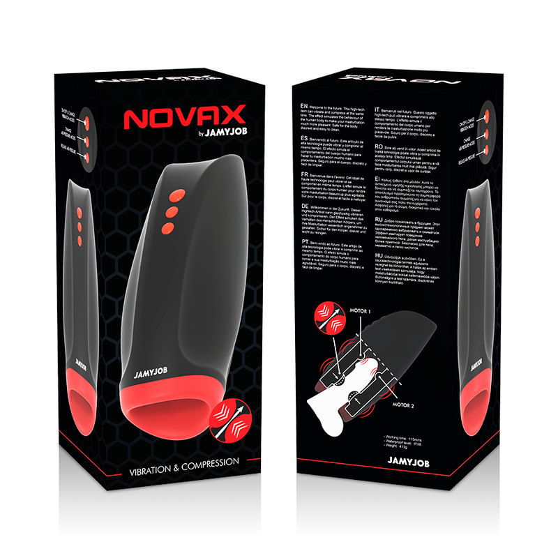 JAMYJOB NOVAX - Masturbador con Vibración y Compresión